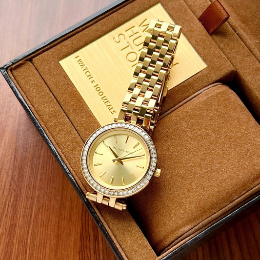 Michael Kors Mini Darci MK3295 Crystal Gold-tone Stainless Steel Women's Watch