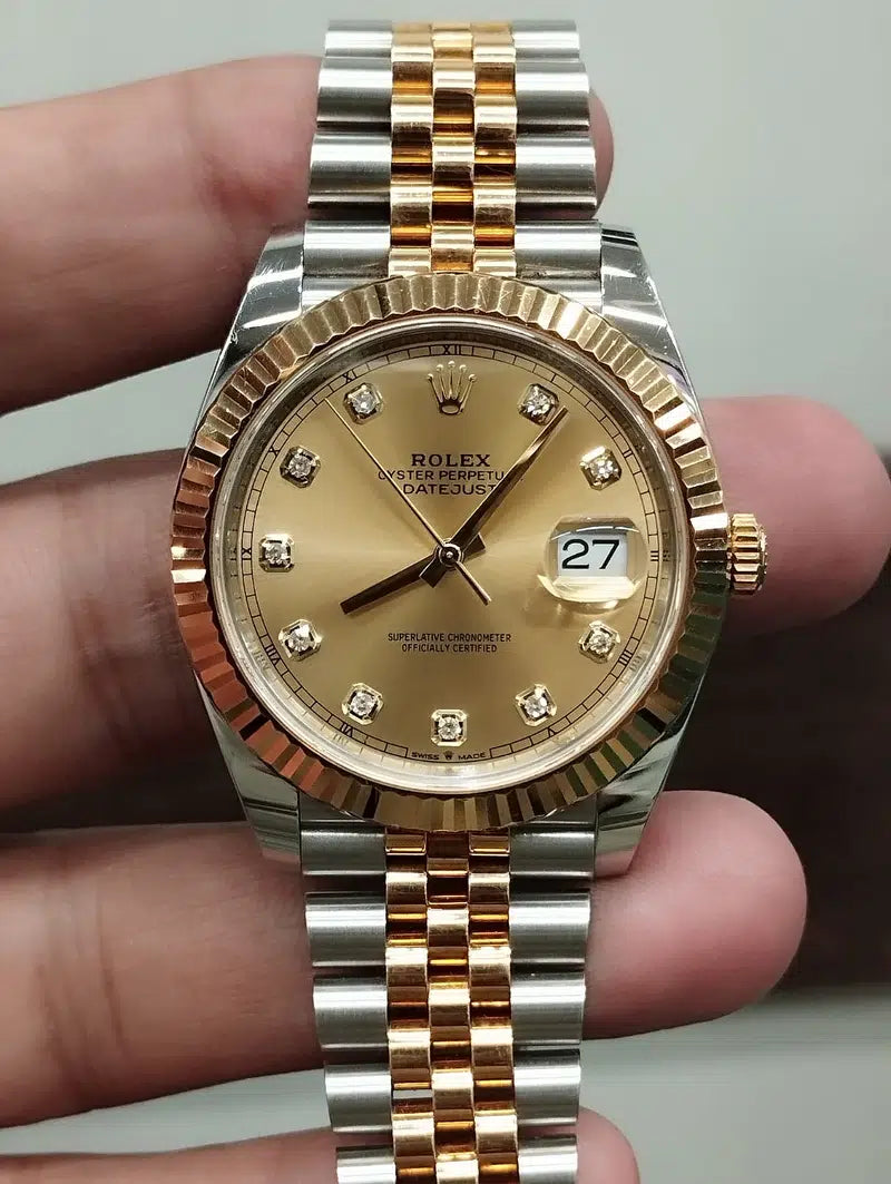 Rolex Datejust 41 18K/SS with Black Diamond Dial | 2024 | 41mm
