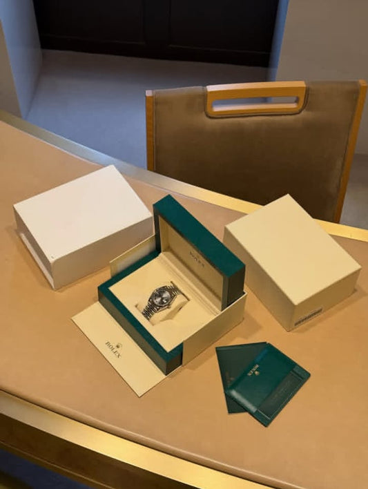 NEW Datejust 36mm 126234 Fluted Bezel Wimbledon Rhodium Dial Jubilee Bracelet Watch