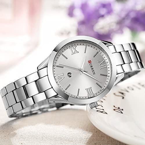 C-9007L Curren Silver Dial Silver Stainless Steel Analog Quartz Women's Watch.
