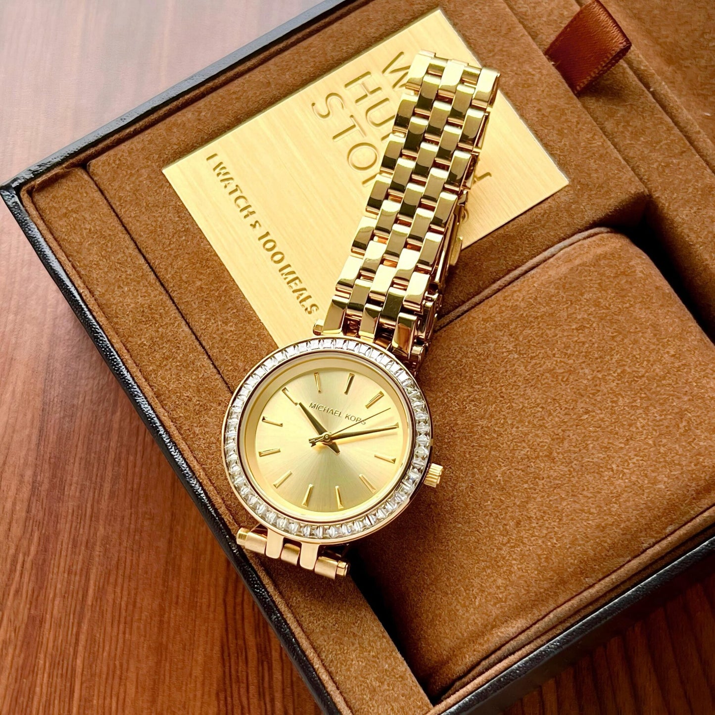 Michael Kors Mini Darci MK3295 Crystal Gold-tone Stainless Steel Women's Watch