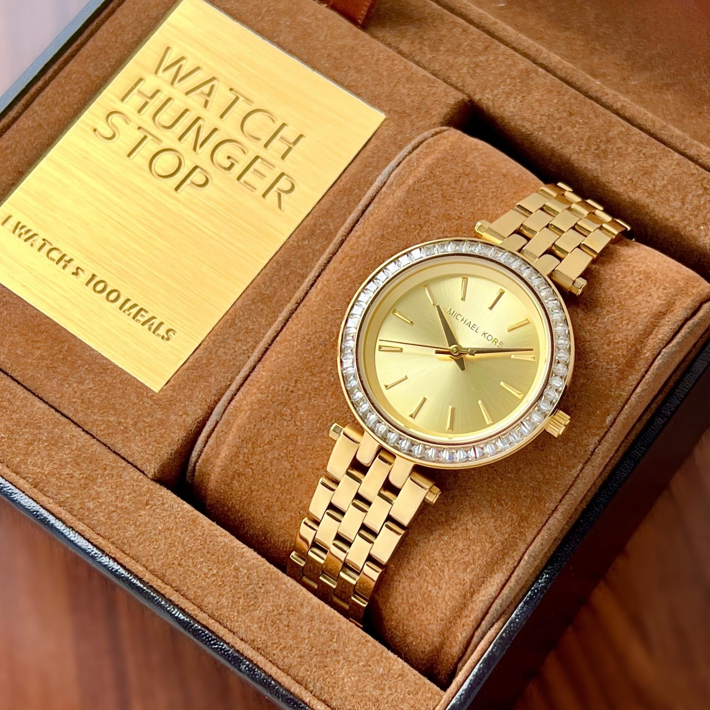 Michael Kors Mini Darci MK3295 Crystal Gold-tone Stainless Steel Women's Watch