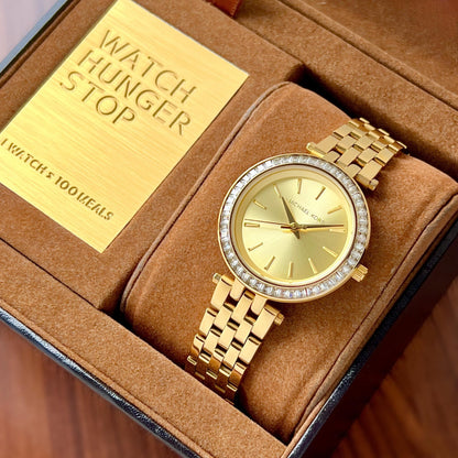 Michael Kors Mini Darci MK3295 Crystal Gold-tone Stainless Steel Women's Watch