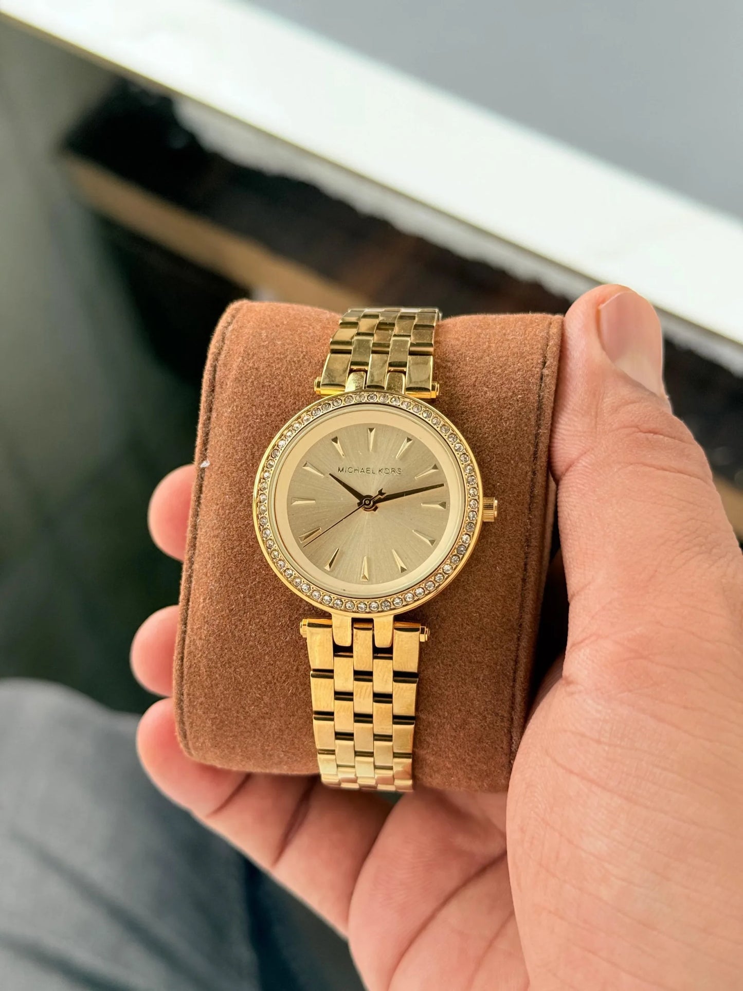 Michael Kors Mini Darci MK3295 Crystal Gold-tone Stainless Steel Women's Watch