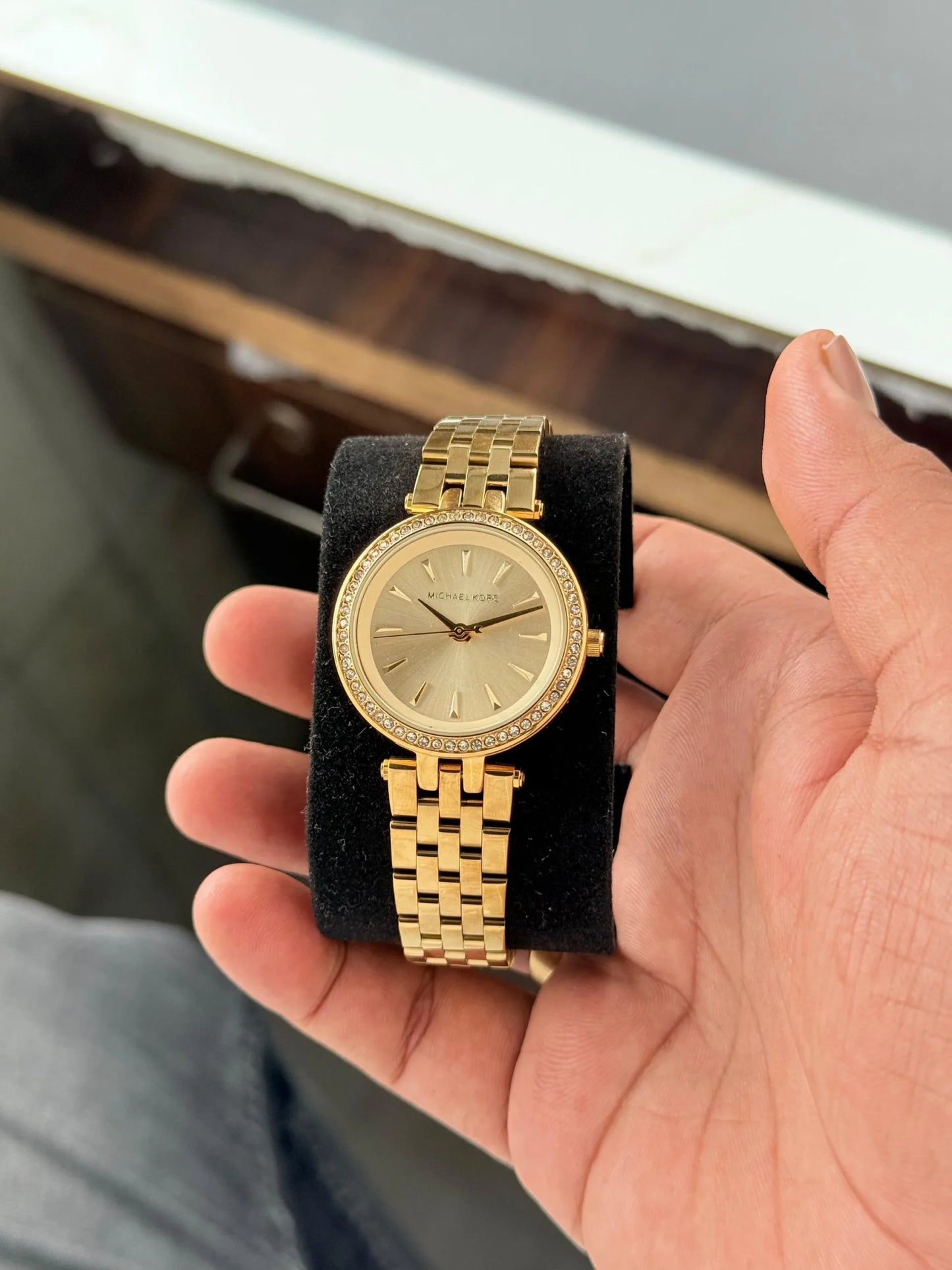 Michael Kors Mini Darci MK3295 Crystal Gold-tone Stainless Steel Women's Watch