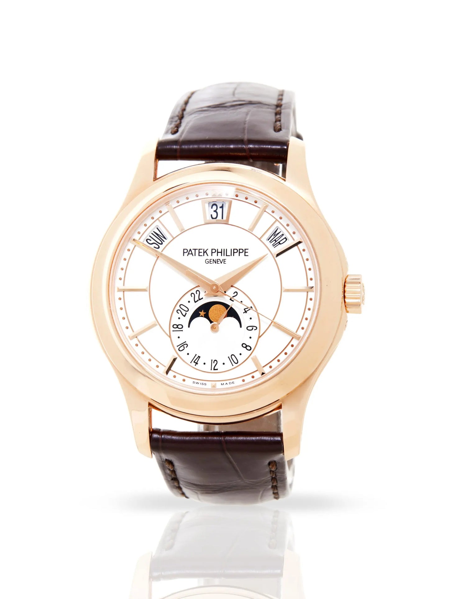 Patek Philippe Annual Calendar in Rose Gold on Brown Leather Strap