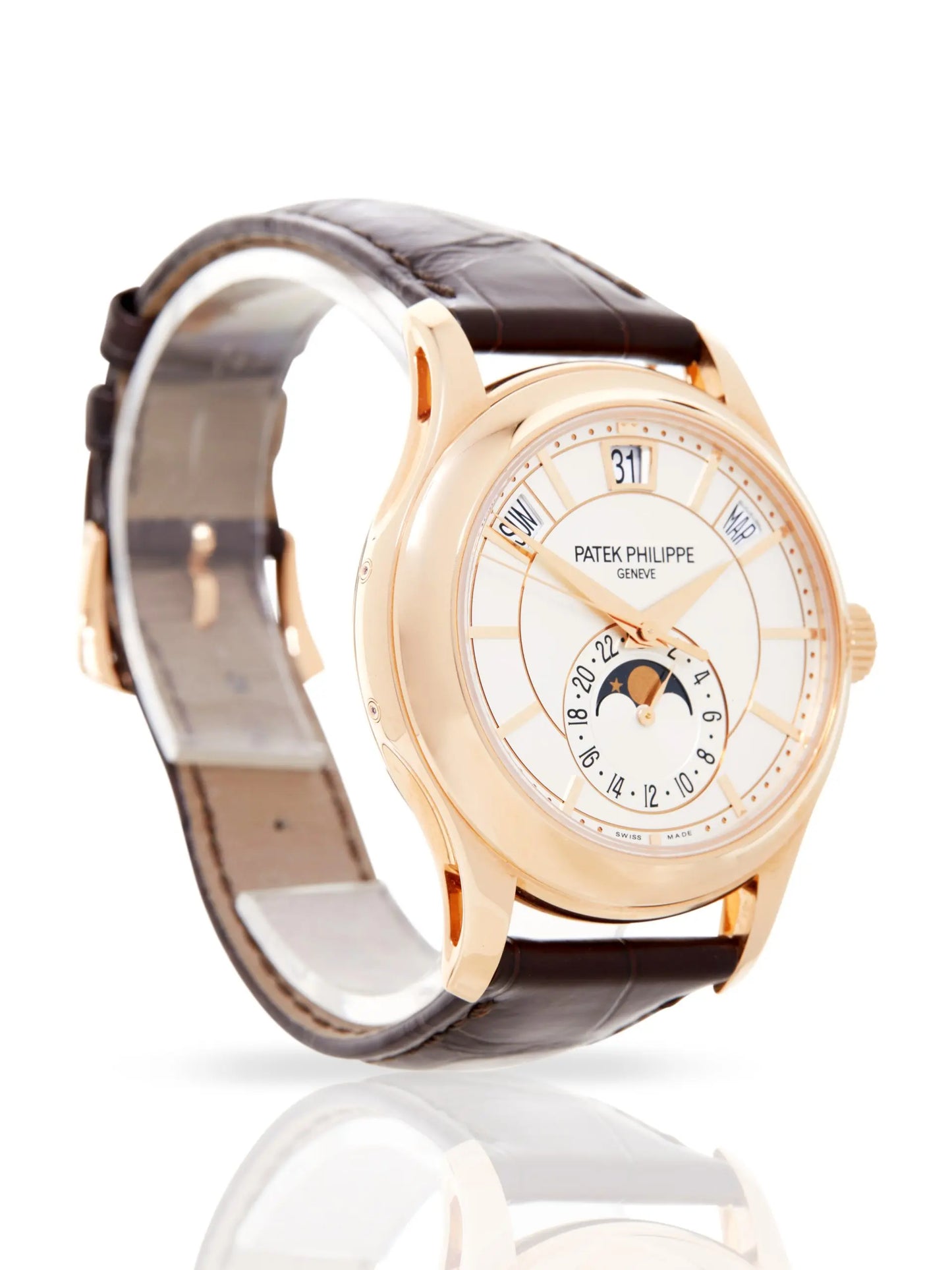 Patek Philippe Annual Calendar in Rose Gold on Brown Leather Strap