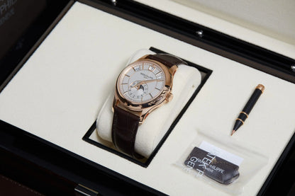 Patek Philippe Annual Calendar in Rose Gold on Brown Leather Strap