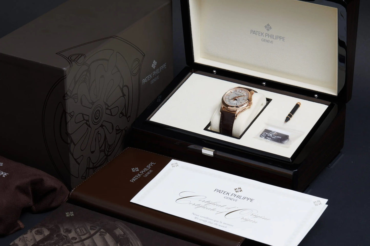 Patek Philippe Annual Calendar in Rose Gold on Brown Leather Strap