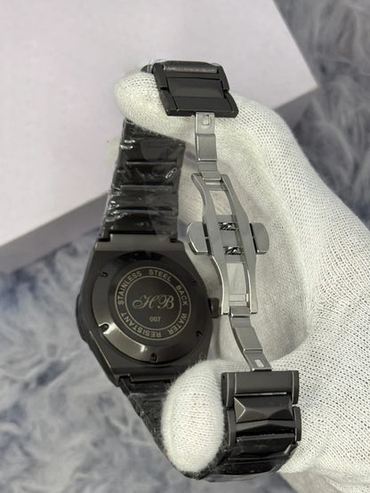 Matte HB Skeleton | Diamond Cut Model | Engraved Chain (Silver)