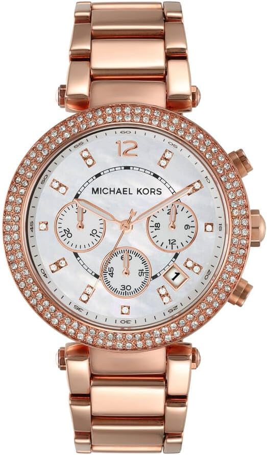 Michael Kors Women’s Quartz Stainless Steel Mother of pearl Dial 39mm Watch MK5491