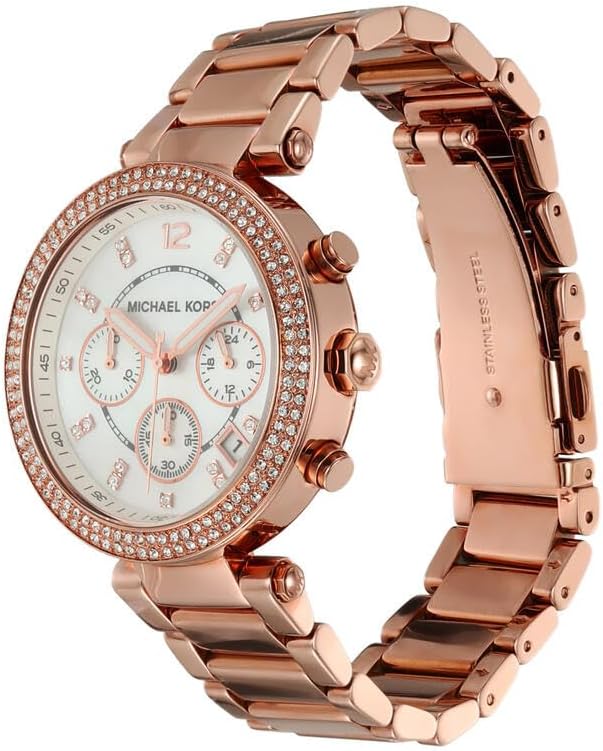 Michael Kors Women’s Quartz Stainless Steel Mother of pearl Dial 39mm Watch MK5491