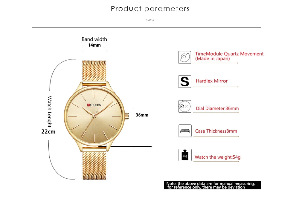 CURREN 9024 Women's Stainless Steel Watch