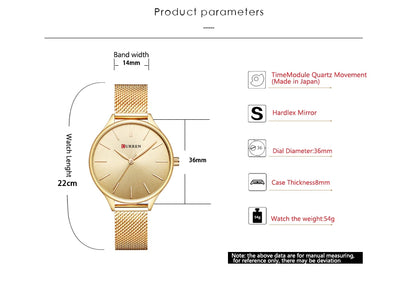 CURREN 9024 Women's Stainless Steel Watch
