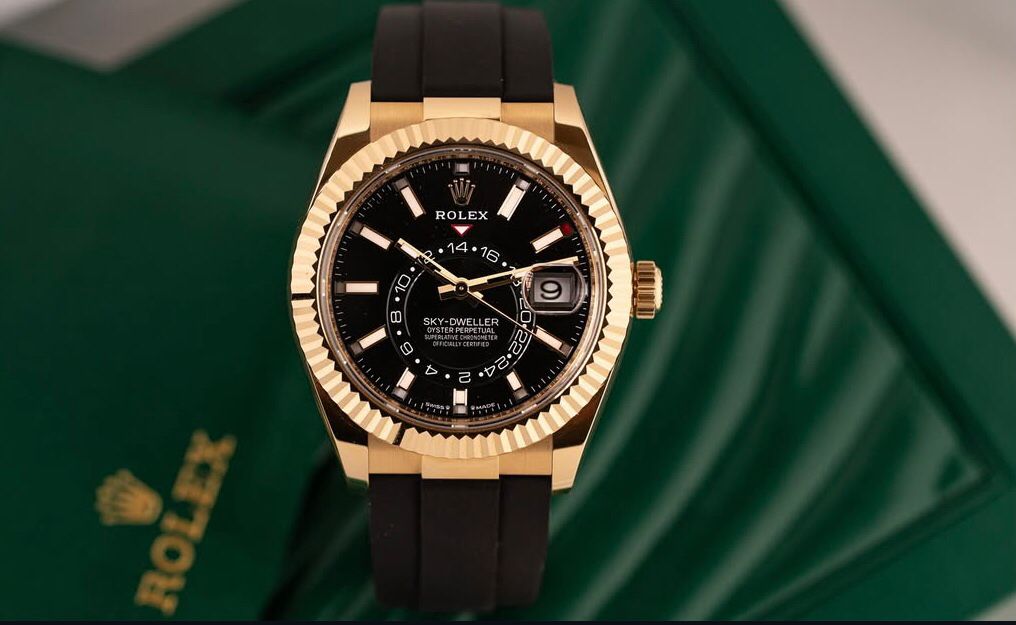ROLEX SKY DWELLER OYSTERFLEX (GOLD BLACK) - WATCH TRADE