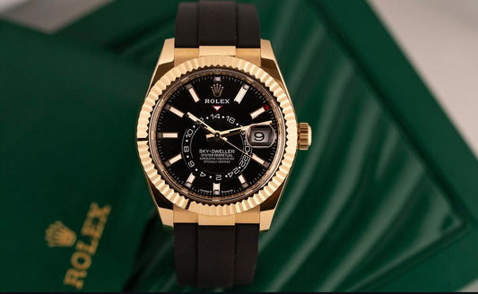ROLEX SKY DWELLER OYSTERFLEX (GOLD BLACK) - WATCH TRADE