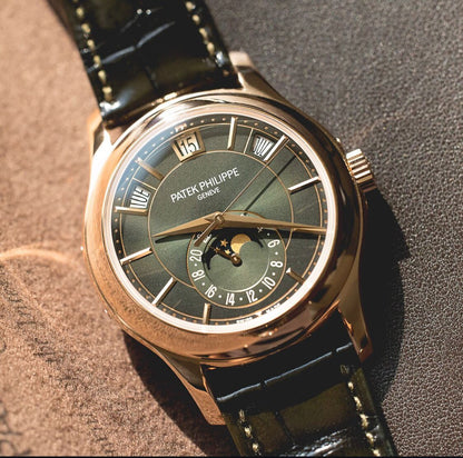 Patek Philippe Annual Calendar 18K Olive Green Dial