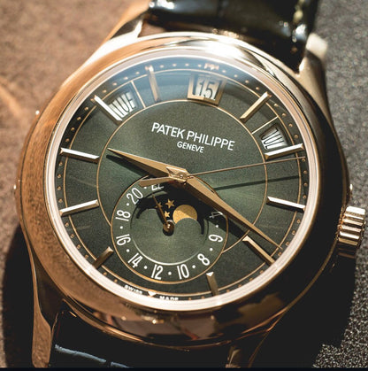 Patek Philippe Annual Calendar 18K Olive Green Dial