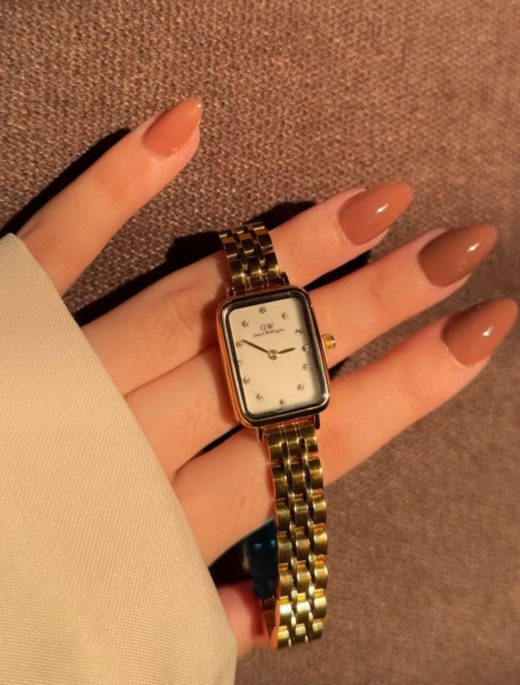 Quadro Lumine Bezel 5-Link Melrose - Rose Gold / Gold 20x26mm Daniel wellington