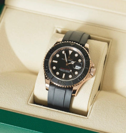 Rolex Yacht Master Rose Gold Oysterflex Watch