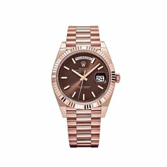 Rolex Day Date Rose Gold Chocolate Dial