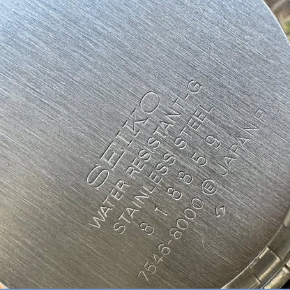 Seiko Quartz Type II Watch 1970s Dark Dial Watch