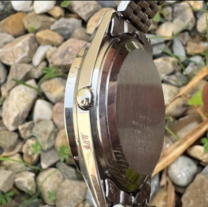 Seiko Quartz Type II Watch 1970s Dark Dial Watch