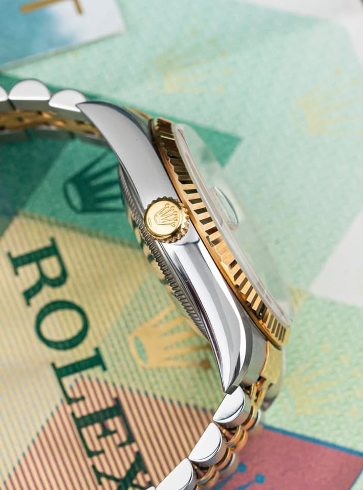 ROLEX Datejust 16233G Factory Diamond Dial Swiss Men Watch