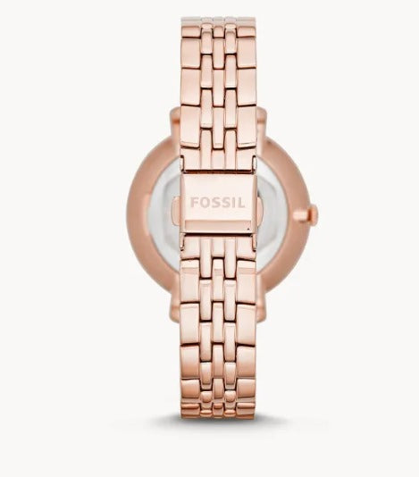Fossil Jacqueline Rose-Tone Stainless Steel Watch for Women- ES3435