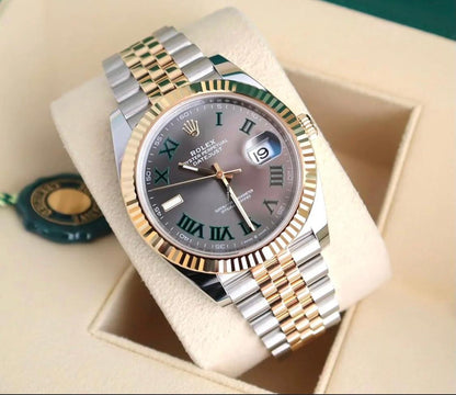 This is a Rolex Oyster Perpetual Datejust | Wimbledon dial with Roman numeral