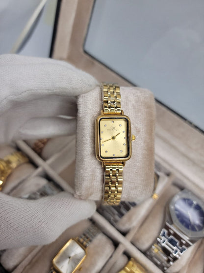 Quadro Lumine Bezel 5-Link Melrose - Rose Gold / Gold 20x26mm Daniel wellington