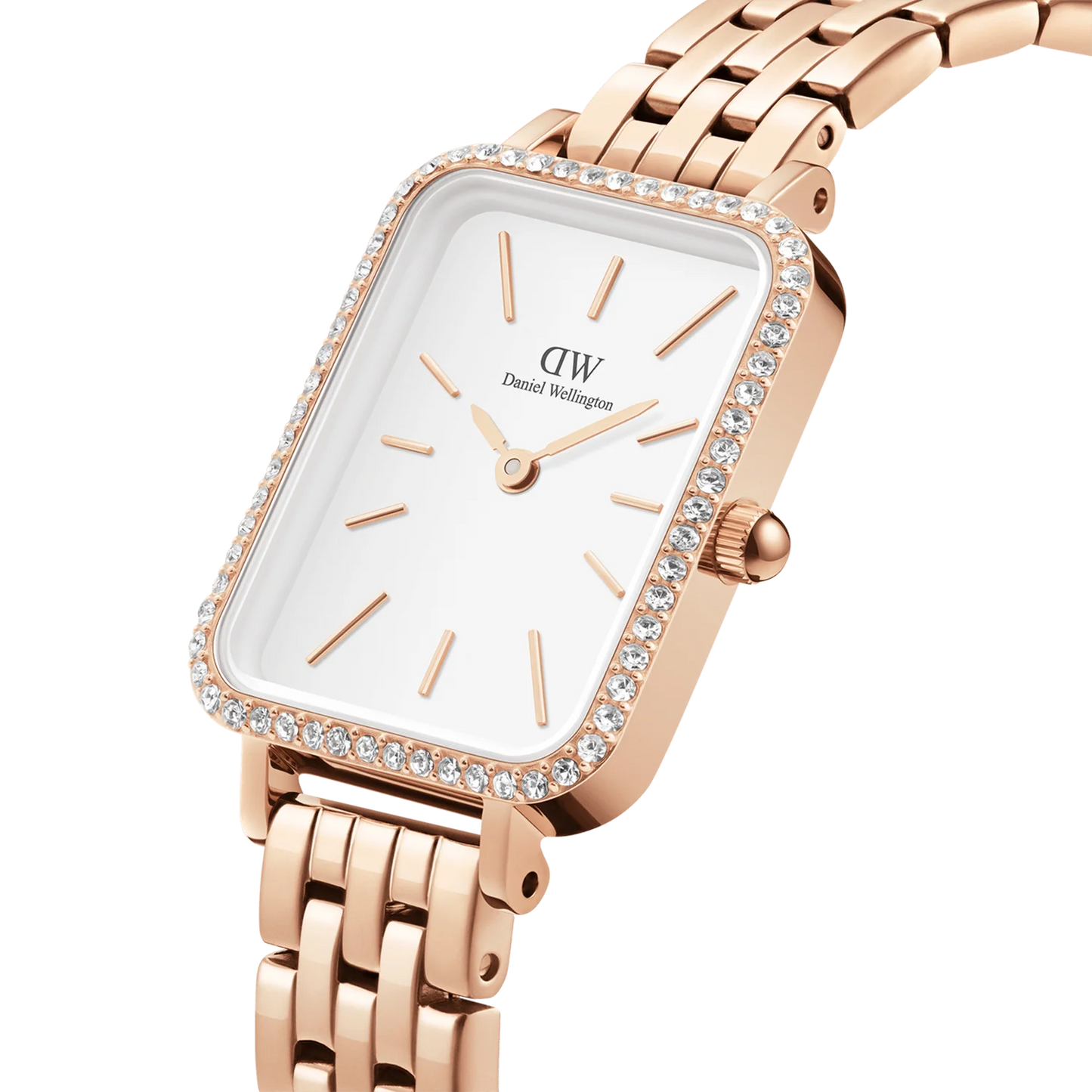 Quadro Lumine Bezel 5-Link Melrose - Rose Gold / Gold 20x26mm Daniel wellington