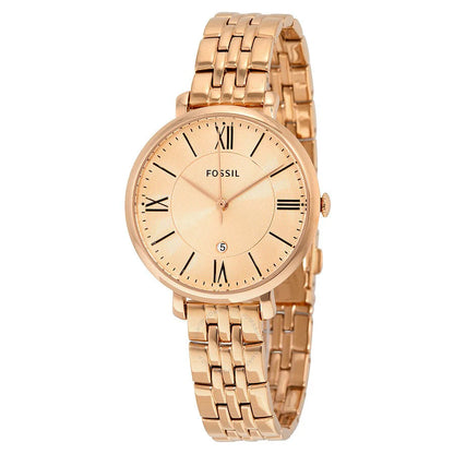 Fossil Jacqueline Rose-Tone Stainless Steel Watch for Women- ES3435