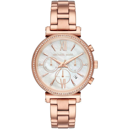 Michael Kors Sofie Chronograph women's watch, rose-gold tone stainless steel