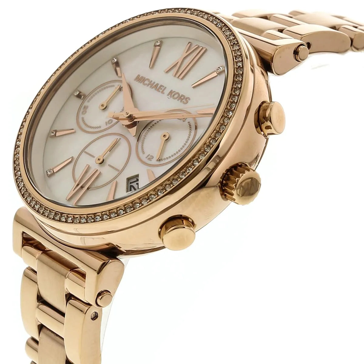 Michael Kors Sofie Chronograph women's watch, rose-gold tone stainless steel